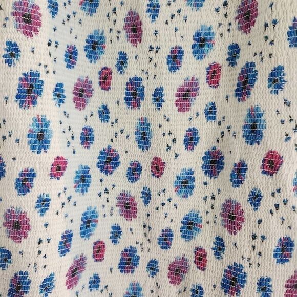 LoveShackFancy Ruffled Floral Mini Dress - Blue and Purple - Picture 8 of 8